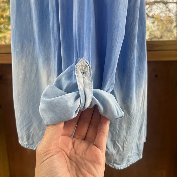 FDJ French Dressing Jeans Women's Wild Pansy Tie Dye Blouse Size 12 - Picture 9 of 12